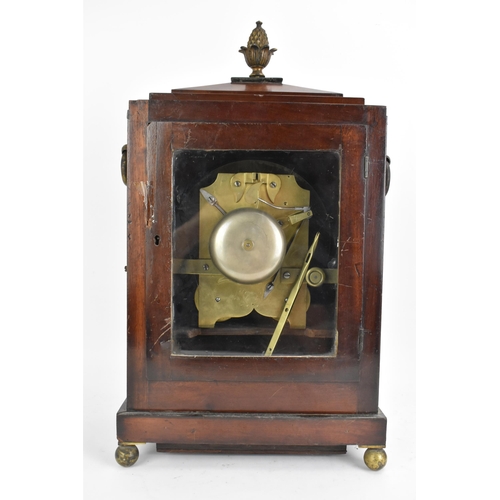 53 - A Regency mahogany cased 8 day bracket clock, the movement signed Frodsham, the case having a pineap... 