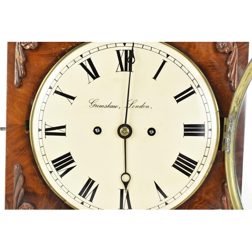 61 - A Victorian mahogany 8 day bracket clock, the case having an arched top, flower head and reeded moul... 