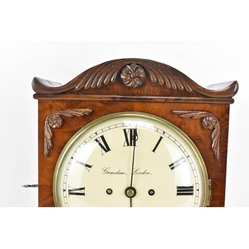 61 - A Victorian mahogany 8 day bracket clock, the case having an arched top, flower head and reeded moul... 