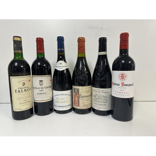 102 - Wine and port to include 2 x Perrin Vacqueyras, 1 x Chateau du Courlat Lussac-Saint Emilion, 1 x Pau... 