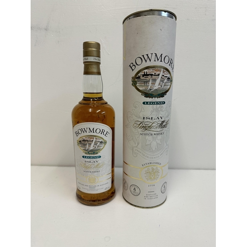 13 - A single bottle of late 1990's/early 2000's Bowmore Legend 700ml in presentation tube.  Location:
If... 