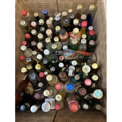 130 - A collection of over 300 miniatures to include Gin, Scotch, Vodka, Cider, Bourbon, etc,  Location:
I... 