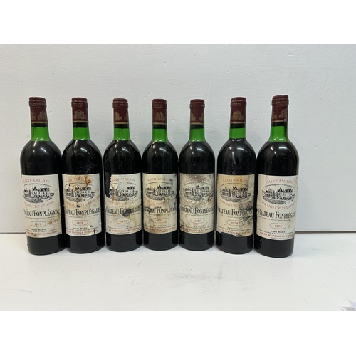 145 - A case of seven Chateau Fonplegade Saint Emilion 1978 Vintage,  Location: Crate
If there is no condi... 