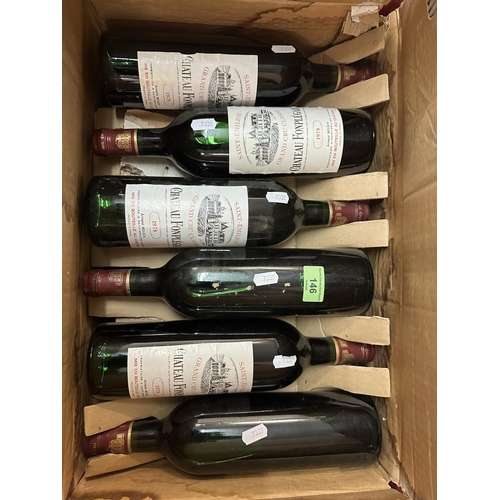 146 - A case of twelve Chateau Foaplegade Grand Cru Classe Saint Emilion 1978,  Location: Crate
If there i... 