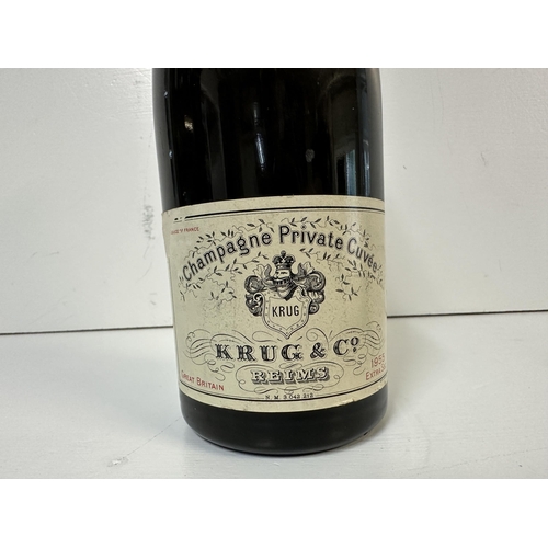 21 - A single bottle of Krug & Co Champagne 1955 Extra Sec Vintage A/F,  Location:
If there is no conditi... 