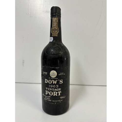 23 - A single bottle of Dow Port 1963 Vintage,  leaking Location:
If there is no condition report shown, ... 