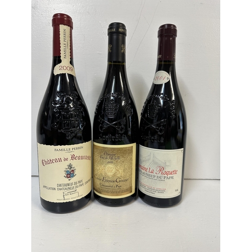 30 - Three single bottles of Chateauneuf-du-Pape 2009/2001/2009,  Location:
If there is no condition repo... 