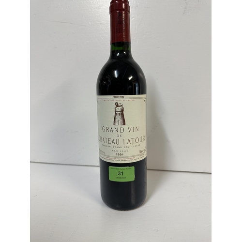 31 - A single bottle of Grand Vin de Chateau Latour, 1991, 750ml,  Location:
If there is no condition rep... 