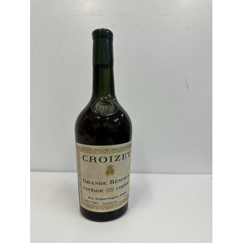 8 - One bottle of Croizet Grand Reserve Cognac 1928,  Location:
If there is no condition report shown, p... 