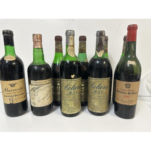 93 - Nine bottles to include Romeira Vinho Tinto Veltho 1970, Colhall 1971, A/F, Location: R2
If there is... 