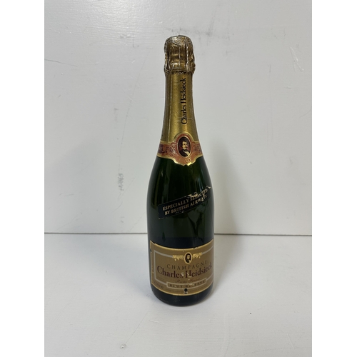 96 - A single bottle of Charles Herdsieck Champagne (given on Concord), 750ml,  Location: shelf 3
If ther... 