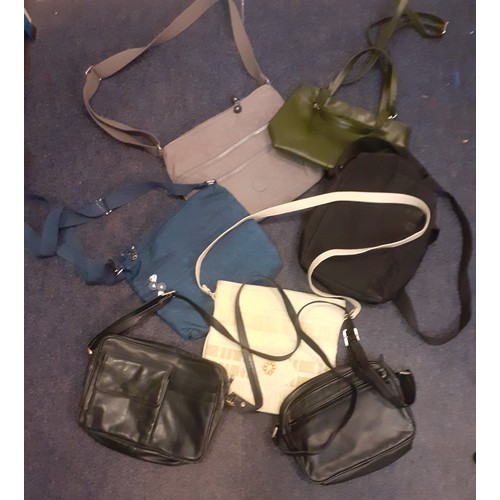 293 - A modern grey Kipling bag and other fashion bags to include a black leather Tula shoulder bag. Locat... 