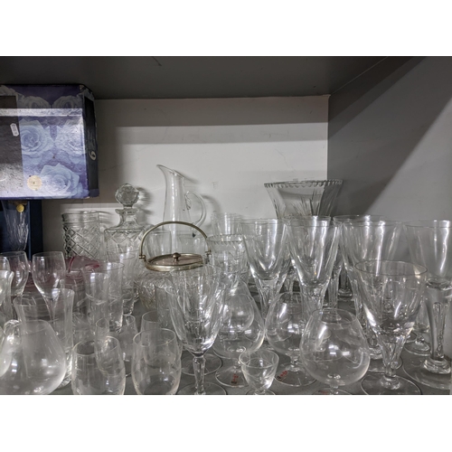 262 - A selection of Swedish and British table glass to include Dartington Sharn design wine and other dri... 