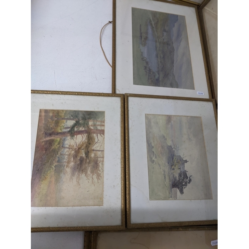 274 - A selection of framed and glazed pictures and prints to include a pair of Italianate gouache paintin... 