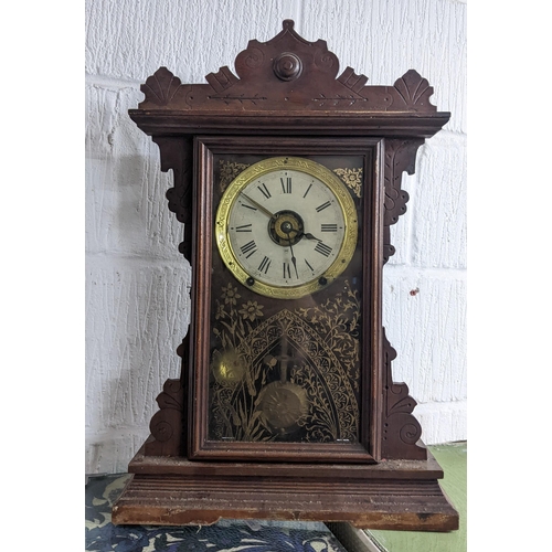 298 - A selection of clocks and clock parts to include a F.W Elliott Post Office dial clock with an 8