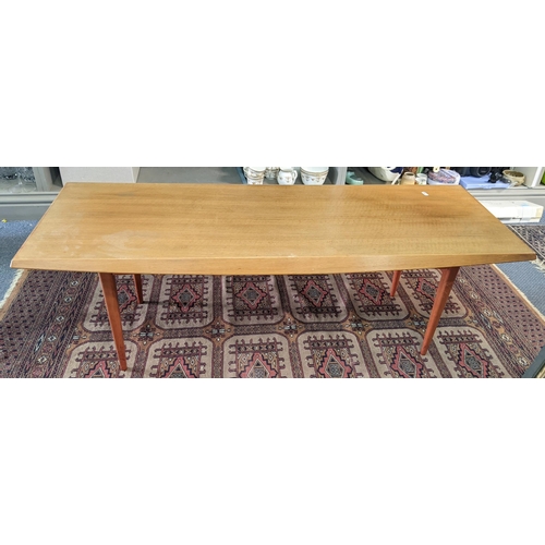 332 - A mid 20th century Gordon Russell teak long John coffee table, 122cm w x 46cm h
Location:SR
If there... 