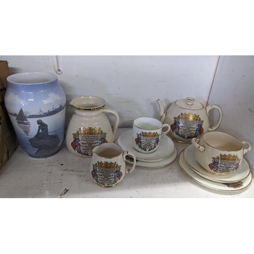 336 - A Macintyre Burslem Batchelors tea set commemorating the Coronation of King George V and a Copenhage... 