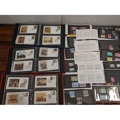 365 - A collection of Jersey First Day cover stamps and albums of various British First Day covers Locatio... 