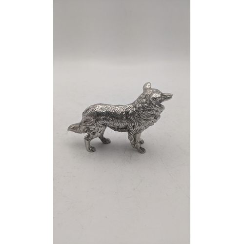 73 - A silver model of a Border Collie, hallmarked London 1899, 309.8g
Location: CAB 3
If there is no con... 