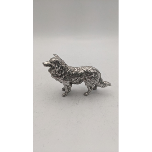 73 - A silver model of a Border Collie, hallmarked London 1899, 309.8g
Location: CAB 3
If there is no con... 