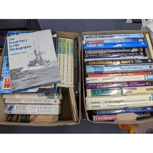 288 - Military related books to include Churchill's Navy, Arms and Uniforms of WW2 part 1-4, Battleground ... 