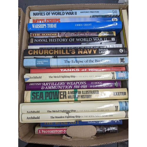 288 - Military related books to include Churchill's Navy, Arms and Uniforms of WW2 part 1-4, Battleground ... 