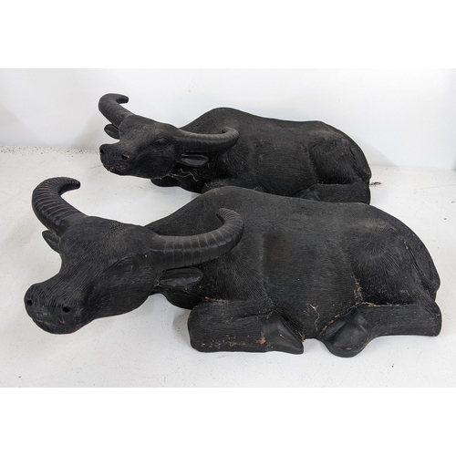 425 - Two painted terracotta models of water buffalo's, 15cm h x 44cm w
Location:BWR
If there is no condit... 