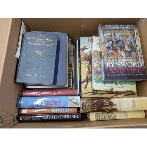 444 - Mostly military related books to include Battles of the American Civil War, The Crimean War, Butterf... 