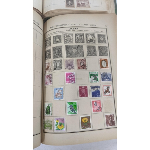 477 - Five part filled stamp albums to include stamps from around the world to include Chinese, Australian... 