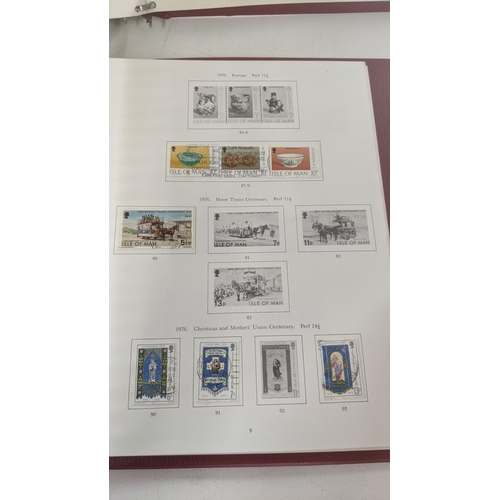 477 - Five part filled stamp albums to include stamps from around the world to include Chinese, Australian... 