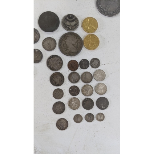 490 - 19th century and later coins (mainly British) to include a Victorian 1838 (2), 1839, 1844, 1887 silv... 