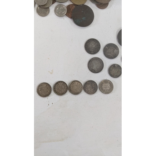 490 - 19th century and later coins (mainly British) to include a Victorian 1838 (2), 1839, 1844, 1887 silv... 