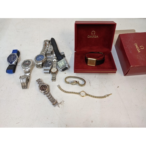 436 - Wristwatches to include a gents Omega De Ville quartz box, a Seiko and others Location:A4B
If there ... 