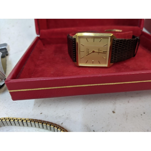 436 - Wristwatches to include a gents Omega De Ville quartz box, a Seiko and others Location:A4B
If there ... 