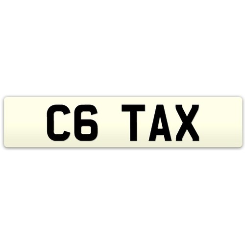 201 - 'C6 TAX', UK Vehicle Registration Private Number Plate, held on DVLA V778 Retention Document, expire... 