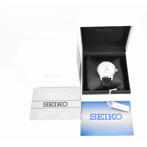 98 - A Seiko Presage, automatic, gents, stainless steel wristwatch, circa 2018, model 4R57-00E0, having a... 