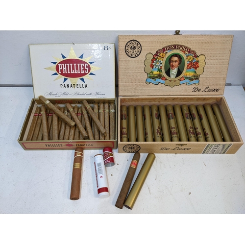 174 - Phillies Panatella twenty seven, Don Pablo deLuxe cigars fourteen, and a Romeo Y Julieta short Churc... 