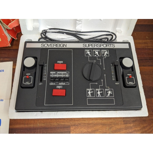 114 - A sovereign Supersports TV games console in original box, with operating instructions
Location:RAB
I... 