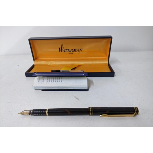 13 - A silver Witchball lighter, hallmarked London 1956 and a Waterman 'Ideal' fountain pen with an 18ct ... 