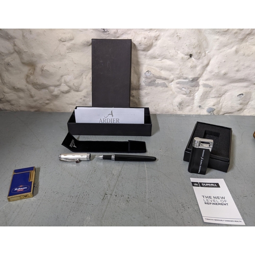 17 - An Ardier ballpoint pen, in original case with user guide and pen case, together with  a Cilibri cig... 