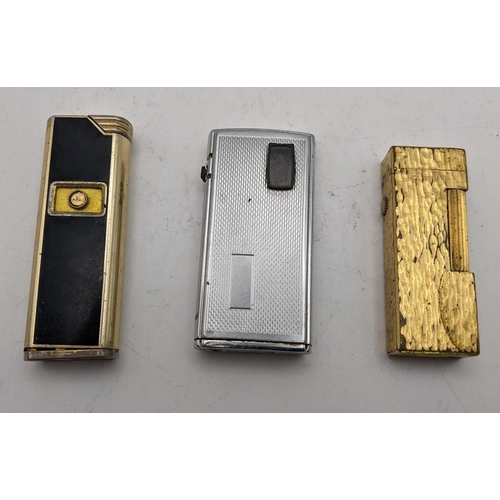 21 - Three vintage cigarette lighters to include a Dunhill, A Colibri and a Ronson 
Location:CAB2
If ther... 