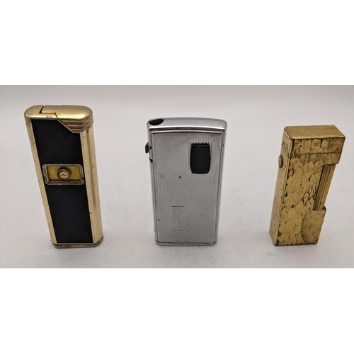 21 - Three vintage cigarette lighters to include a Dunhill, A Colibri and a Ronson 
Location:CAB2
If ther... 