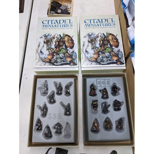 30 - A collection of citadel miniatures figurines to include a boxed set SS5 & SS3 as well as various oth... 