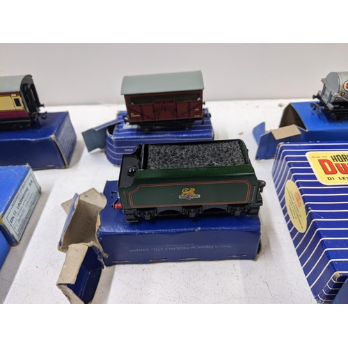 46 - A collection of Hornby Dublo model Railway equipment to include a boxed ' Duchess of Monrose' locomo... 