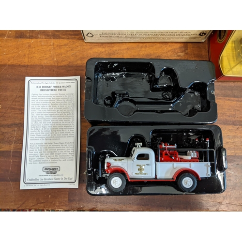 51 - A collection of boxed matchbox models of yesteryear fire engine series to include a 1936 Leyland cub... 