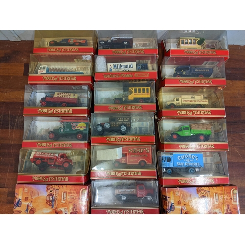 52 - A collection of boxed matchbox models of Yesteryear diecast model commercial vehicles to include Y-3... 