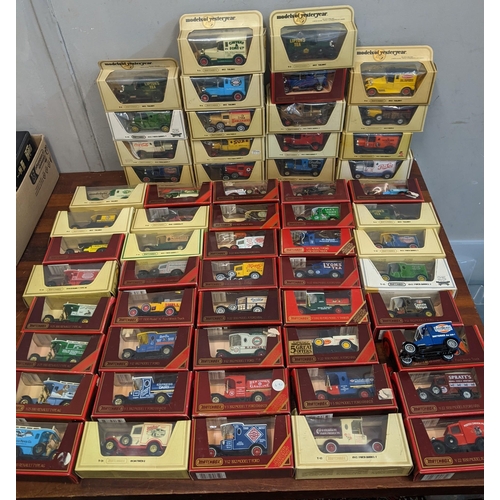 55 - A large collection of boxed matchbox models of Yesteryear die cast model commercial vehicles to incl... 