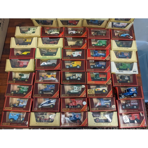 55 - A large collection of boxed matchbox models of Yesteryear die cast model commercial vehicles to incl... 