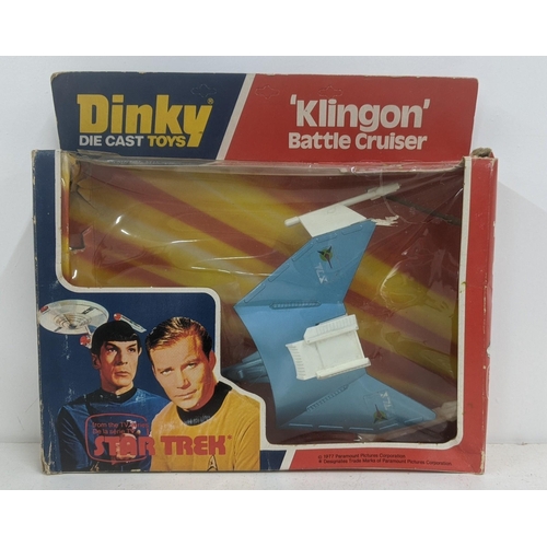 61 - Star Trek collectables to include; a Dinky die cast ' Klingon' Battle cruiser (boxed) Star Trek Insu... 