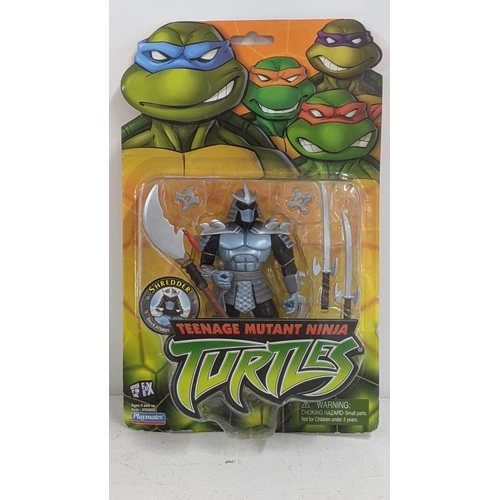 62 - Teenage Mutant Ninja Turtles figure to include;  Shredder No 1540247, Foot soldier - No 154028 and D... 